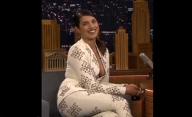 Charming Priyanka Chopra in a White Hot Dress