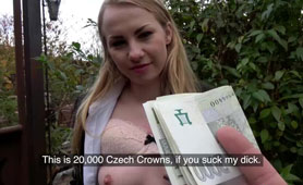 Slutty Russian Teen Girl Accepts my Money for Sucking and Fucking