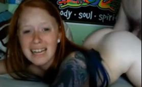 Freckled Redhead Teen Girl Gets Hard Fucked And Face Sprayed With Sticky Cum