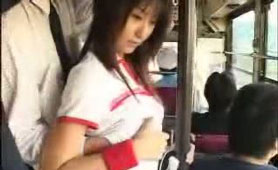 Poor Japanese Tennis Girl Had Embraced Sex Experience in the Public Bus